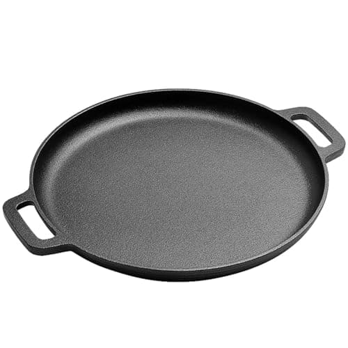 NUTRION Pre-Seasoned Cast Iron Dosa Tawa, 11 Inches (28 cm), Black, 100% Toxin-Free, Naturally Non-Stick, Long Lasting, Gas & Induction Stove-Friendly