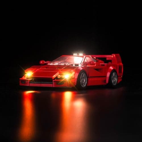 BrickBling LED Lights Compatible with Lego Speed Champions Ferrari F40 Supercar Creative Light Kit Compatible with Lego 76934 No Model