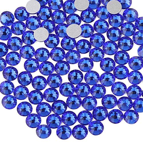 beadsland Flat Back Crystal Rhinestones Round Gems Sapphire 1920mm SS61440pcs