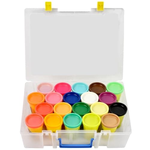 Case for PlayDoh Modeling Compound 20Pack Case of Colors 3Ounce CansStorage Box Organizer Container Holds 32Pack of 1Ounce Modeling Compound for Kid Party FavorsBox Only