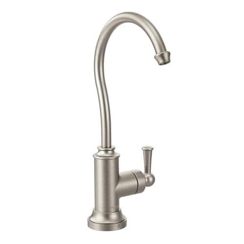 Moen Spot Resist Stainless Sip Traditional Cold Water Kitchen Beverage Faucet with Optional Filtration System, S5510SRS
