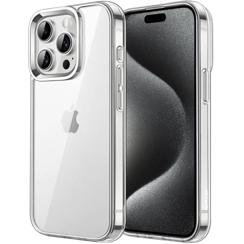 JETech Case for iPhone 15 Pro Max 67Inch NonYellowing Shockproof Phone Bumper Cover AntiScratch Clear Back Clear