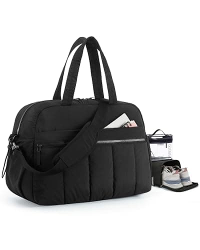 BAGSMART Gym Bag for Women Duffle Bag for Travel with Wet Pocket Lightweight Carry on Weekender Duffel Water Resistant