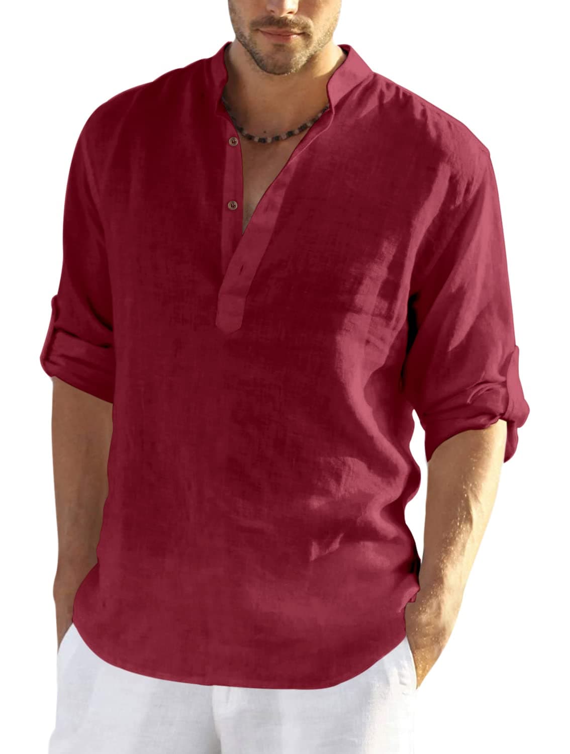 Zombom Men's Cotton Polyester Blend Full Sleeve Straight Kurta Designed for Elegant Ethnic Wear, Daily Comfort, or Festive Gatherings