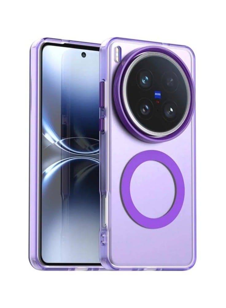 Transparent Protective Case Compatible with VIVO X200 Ultra 5G Supports Magnetic Security Military-Grade Shock Protection Anti-Yellowing Magnetic Classic Hybrid Case