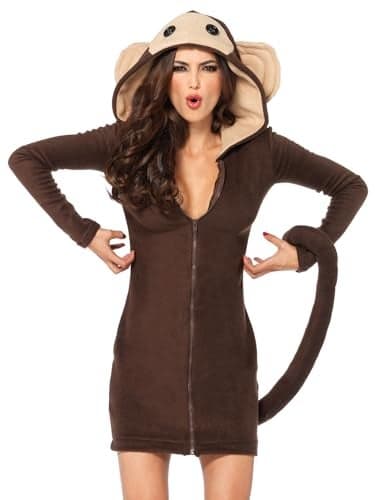 Leg Avenue Women's Cozy Monkey Adult Sized Costumes, Brown, Medium US