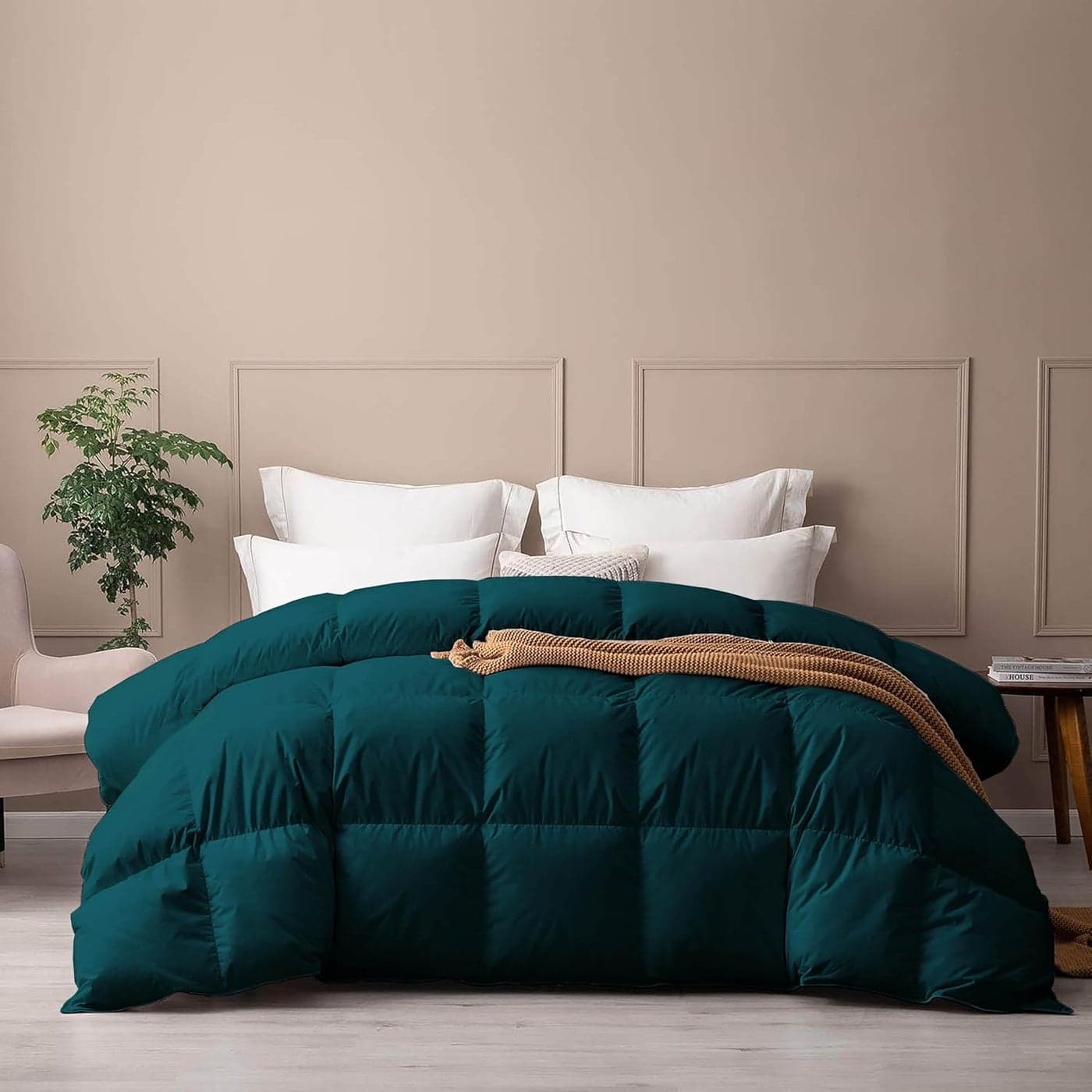 AYANSHI BEDDING Heavy Winter 400 GSM Comforter Single Size 60X90 Hotel Quality Down Alternative Comforter Soft Microfiber Fill DuvetBlanket Single Size Teal Color