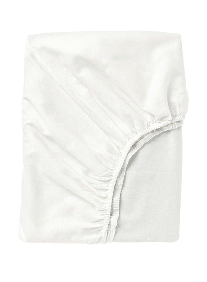 Cotton Fitted Sheet King Size, Soft & Smooth Luxury Hotel Sheets, Secure-Fit Elastic, Deep Pocket Fitted Sheet - White