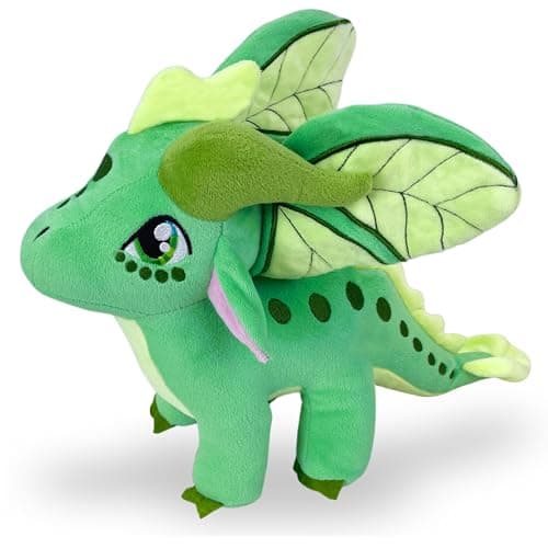 Kobataro Wings Dragon Plush Toys Stuffed Animal Plushies Cute Dragon Figure Merch Present for Kids Aged 3 Green