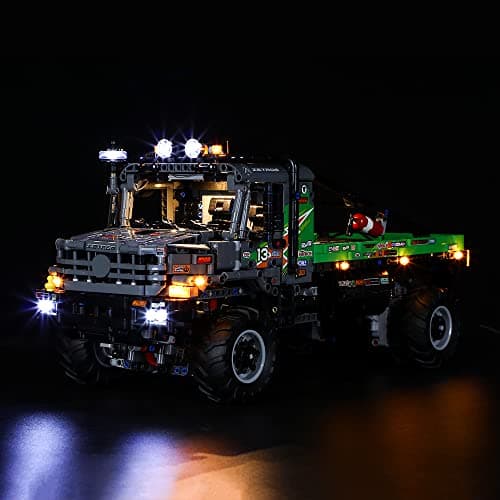GEAMENT LED Light Kit Compatible with Lego 4x4 MercedesBenz Zetros Trial Truck Lighting Set for Technic 42129 Model Set Not Included