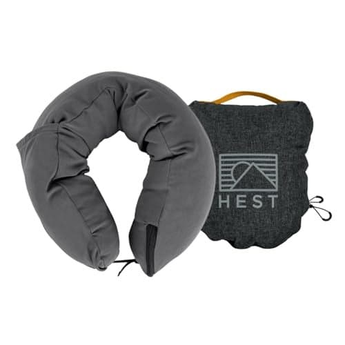HEST Pro Travel Pillow 3in1 Neck Body and Small Travel Pillow Adjustable Fill for Custom Comfort Portable and Compact Design Memory Foam with Washable Cover