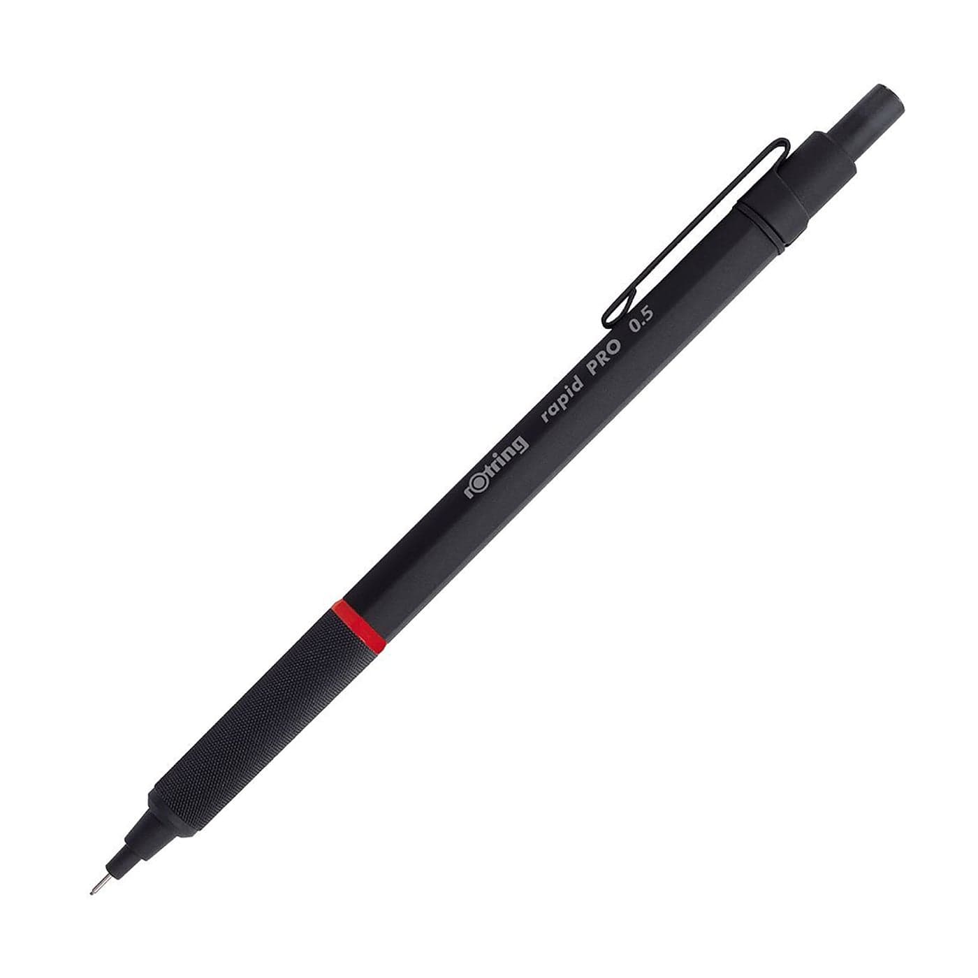 rOtring Rapid Pro Mechanical Pencil, 0.5 mm, Matte Black Finish, Precision Writing and Sketching Instrument with Comfortable Grip
