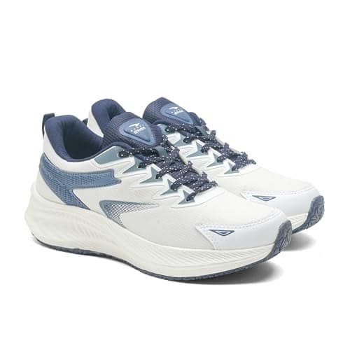 ASIAN Boss-26 Running Shoes for Men | Lightweight Casual Sports Shoes for Walking, Jogging, Gym | Stylish Sneaker with Breathable Mesh & Anti-Slip Durable Sole | Off White Navy | UK 8