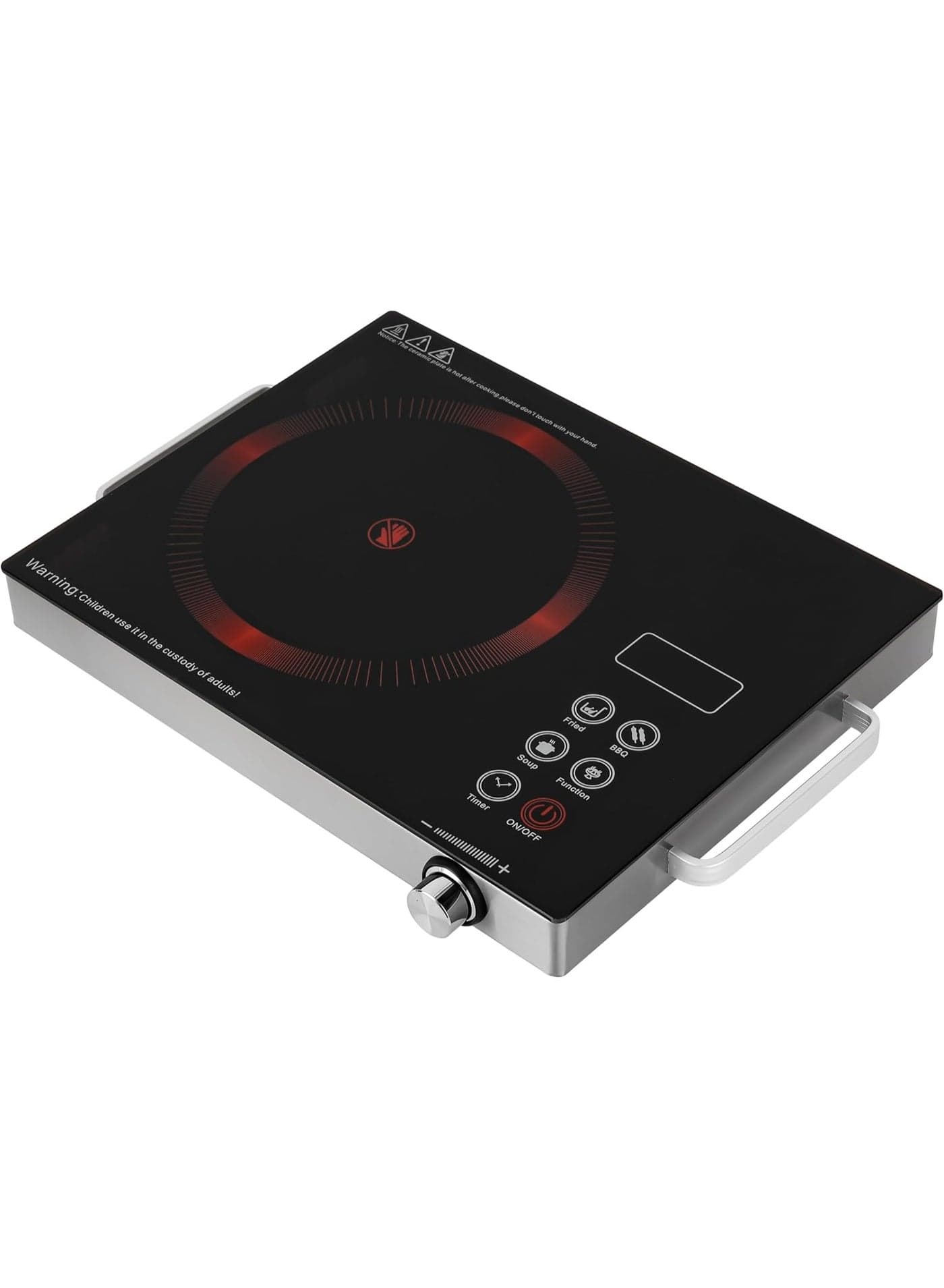 Olympia OE-11 Infrared Cooker Electric Heating Plate with High Efficiency Performance, Digital Control Panel, Portable Lightweight Design, Suitable for Frying Grilling Boiling and Safe Indoor Cooking