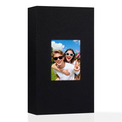 Aevdor Photo Album 4X6, Linen Cover Photo Book Has 300 Pockets Hold 300 4x6 Pictures, Large Capacity Picture Book for Family Wedding Anniversary Baby Vacation Graduation Pictures (Black)