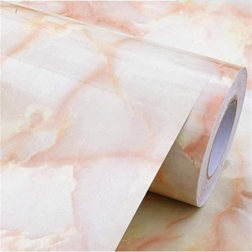 Marble OilProof & Waterproof self-Adhesive Sheet Stickers Big Countertop Cabinet Furniture puja Room Kitchen,Home Sticker Wallpaper 60 x 200cm (ORGANGE Wallpaper)