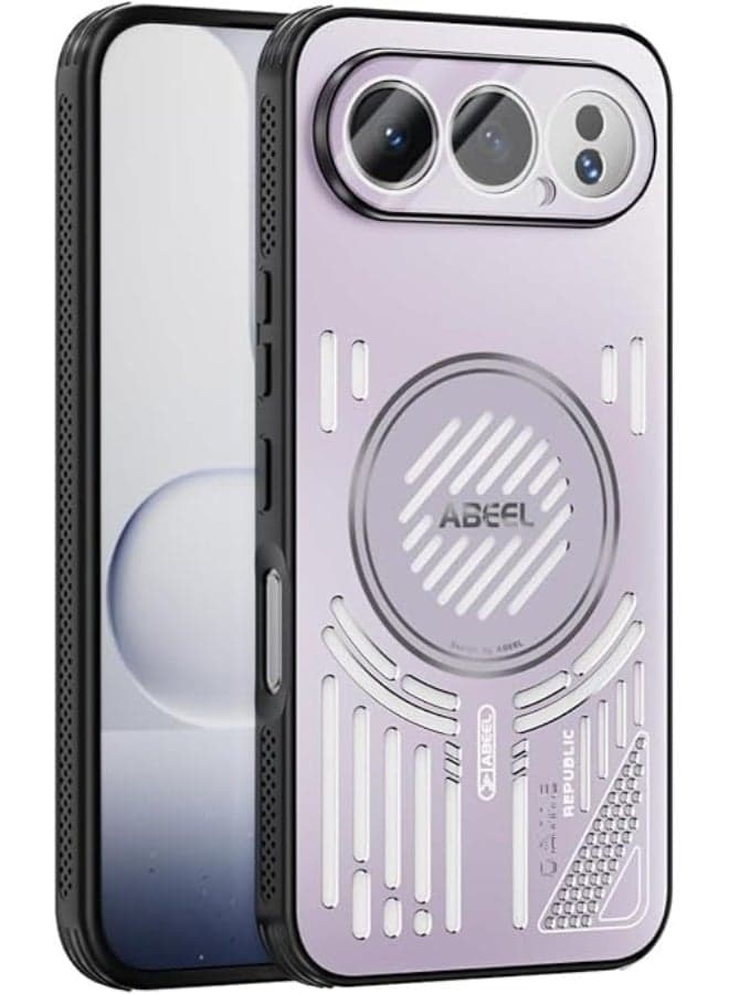 Case Compatible with Honor 500 Pro 5G Metal Hollow Heat Dissipation with Camera Protection Compatible with Mag-Safe Shockproof Silicone Bumper Slim Phone Cover