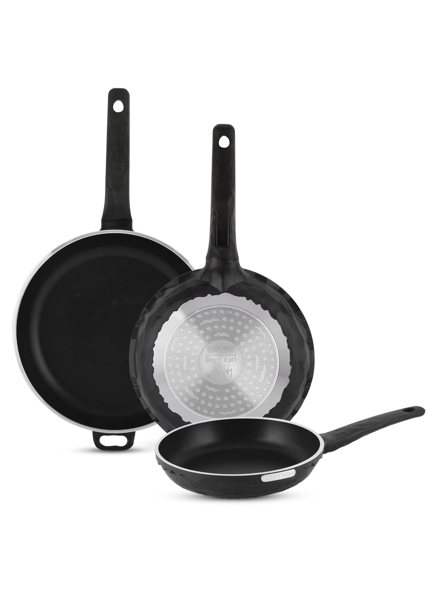 3-Piece Non-Stick Frying Pan Set – Induction Bottom, Durable & Easy to Clean Cookware