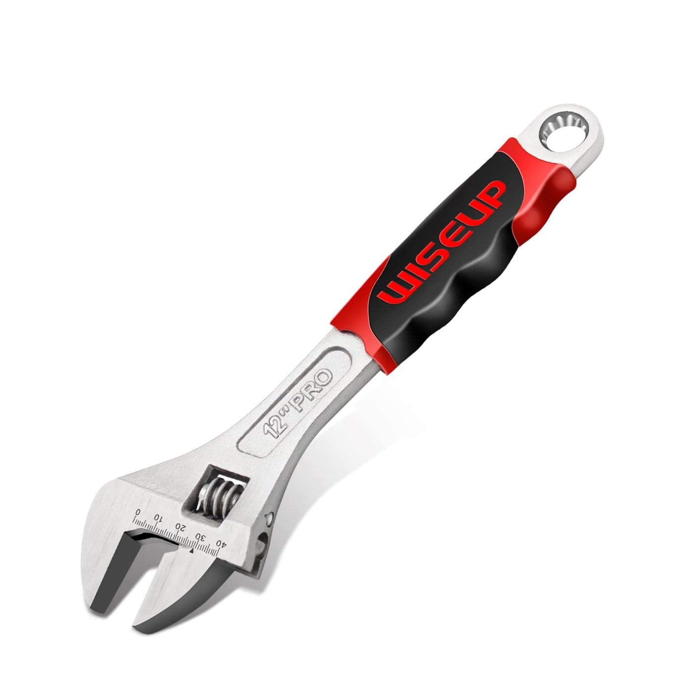 WISEUP Professional Adjustable Wrench 12 Inch CrV Forged Industrial Grade Hand Tools Wrench Set With AntiSlip Grip Large Adjustable Wrenches