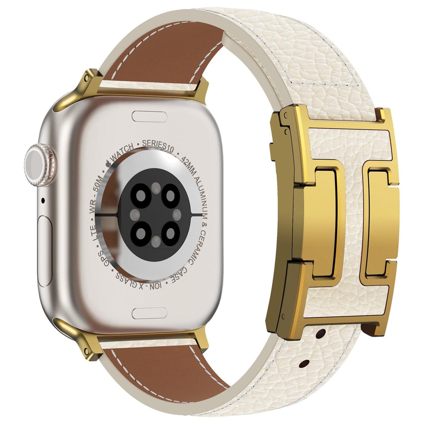 CHANCHY Leather Magnetic Watch Band Compatible with Apple Watch Bands 40mm 38mm 41mm 42mm 44mm 45mm 46mm Top Grain Leather Dressy Band for Women Men iWatch Ultra SE3 Series 1110987654321