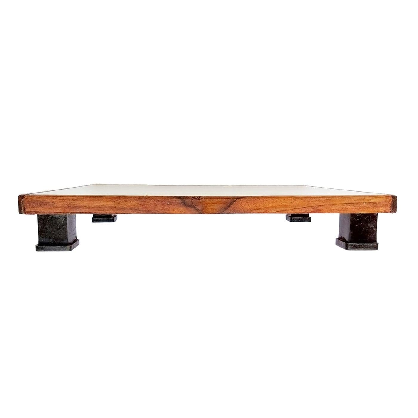 Big Factory (Size 15.5 * 11.5 * 2 inch) White Wooden Stool, patla for Sitting, Multi Purpose paat