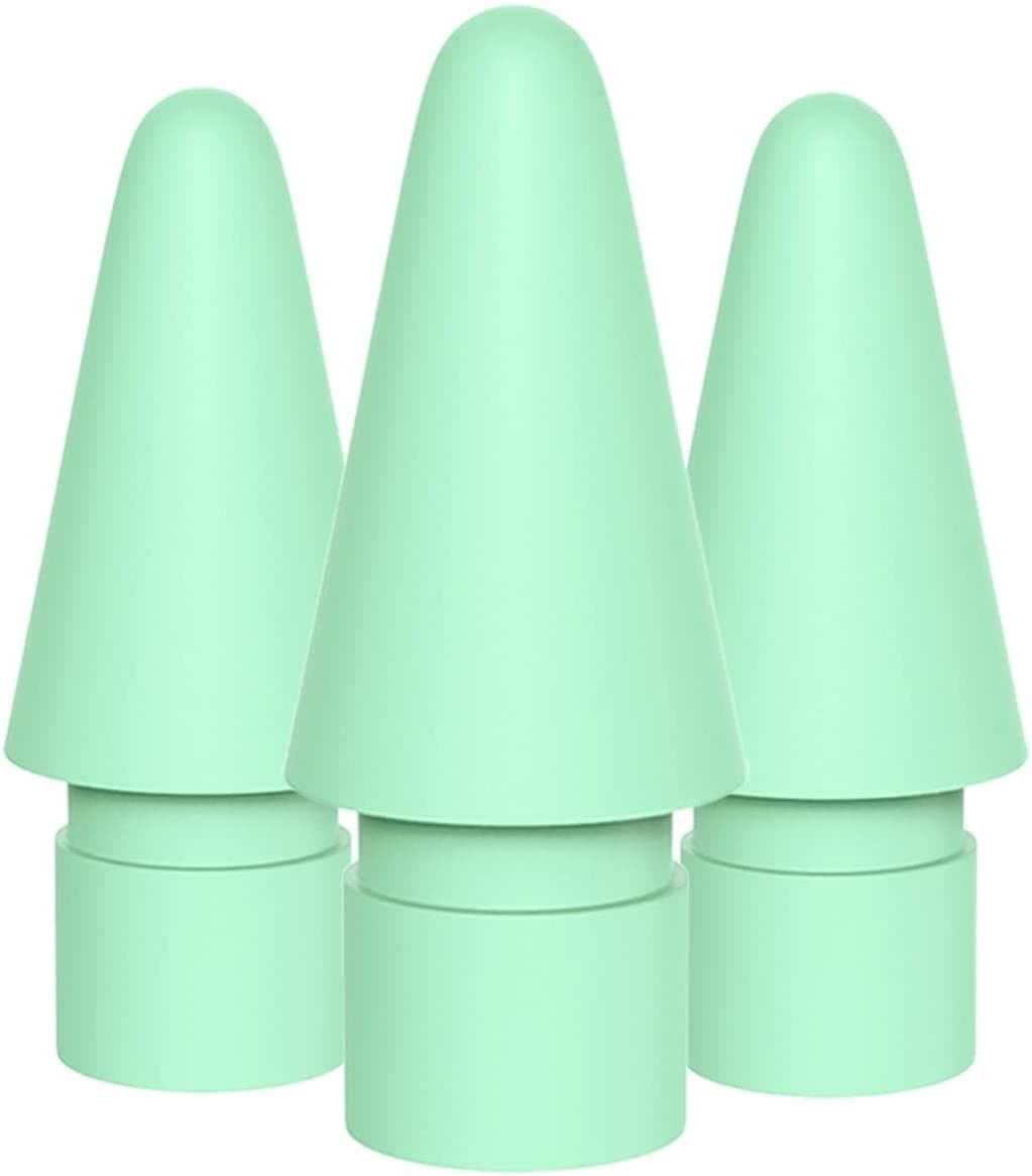 Tucana Replacement Pen Tips Compatible for Apple iPad Pencil 1st & 2nd Generation (3-Pack) (Green)