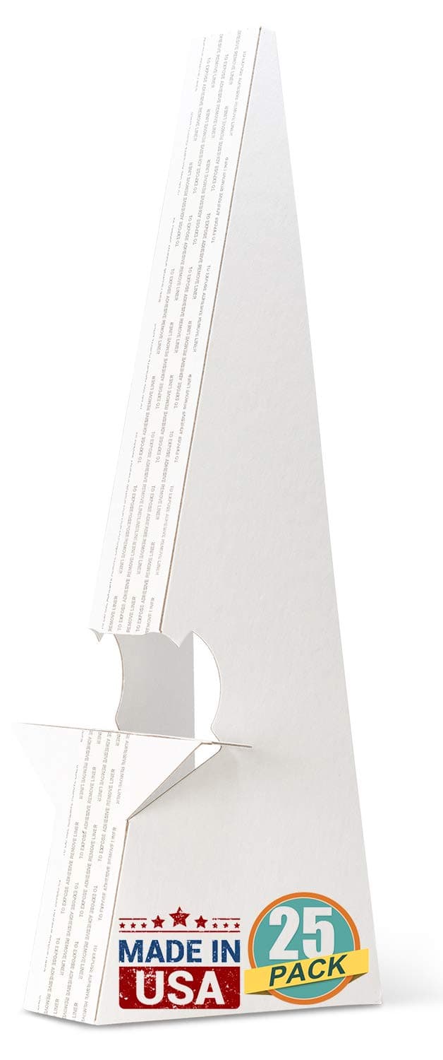 Lineco SelfStick Cardboard Easel Backs 15 Inch 25 Pack for Photographs Brochures Posters Sign Artwork and Crafts White Made in USA