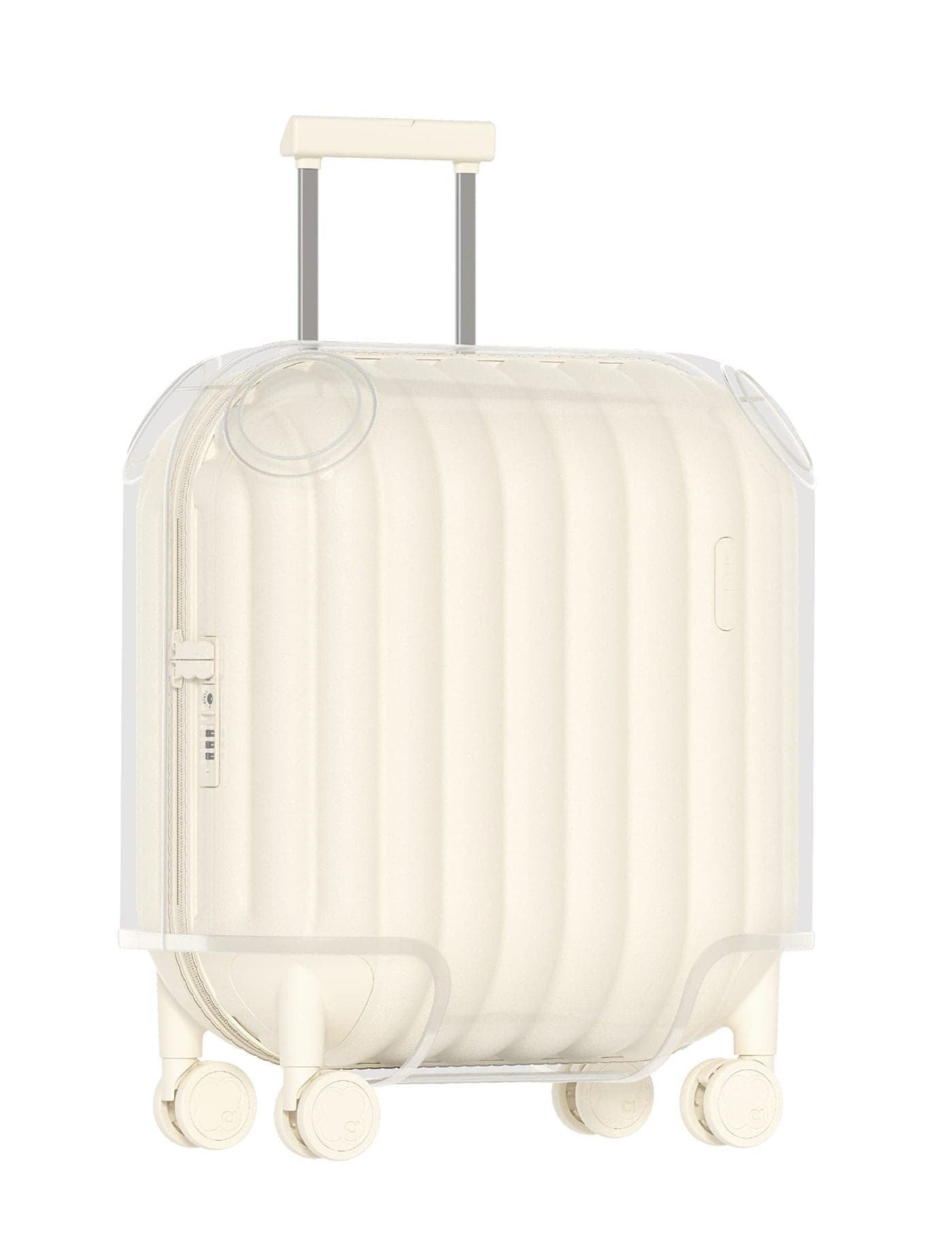 artrips) Luggage Cover Protectors-Clear Thickened PVC Bread Wheeled Suitcase (24 Inch)