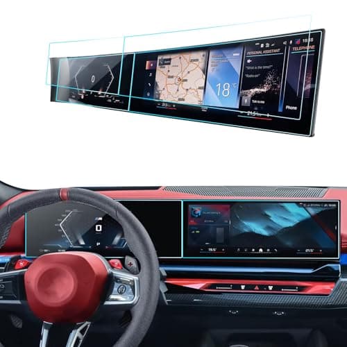 LANTU 4PCS Car Screen Protector for BMW iDrive X5 (2024 2025), X6 (2024 2025), XM (2024 2025), X7 (2023-2024 2025) Accessories Nano Screen Protector Film HD Clear (2PCS Navi+2PCS Dash)