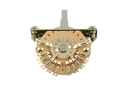 Allparts 5-Way Oak Grigsby 2 Pole Rotary Switch, Hinge Lever Actuator, Stainless Steel Contacts, Normally Open, Brown