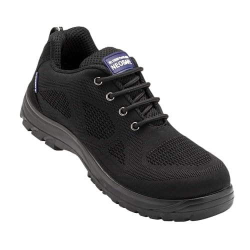 NEOSAFE Falcore A2016 Sports Line Safety Shoes, Lightweight with Steel Toe, (Black, ISI Marked), Size 8