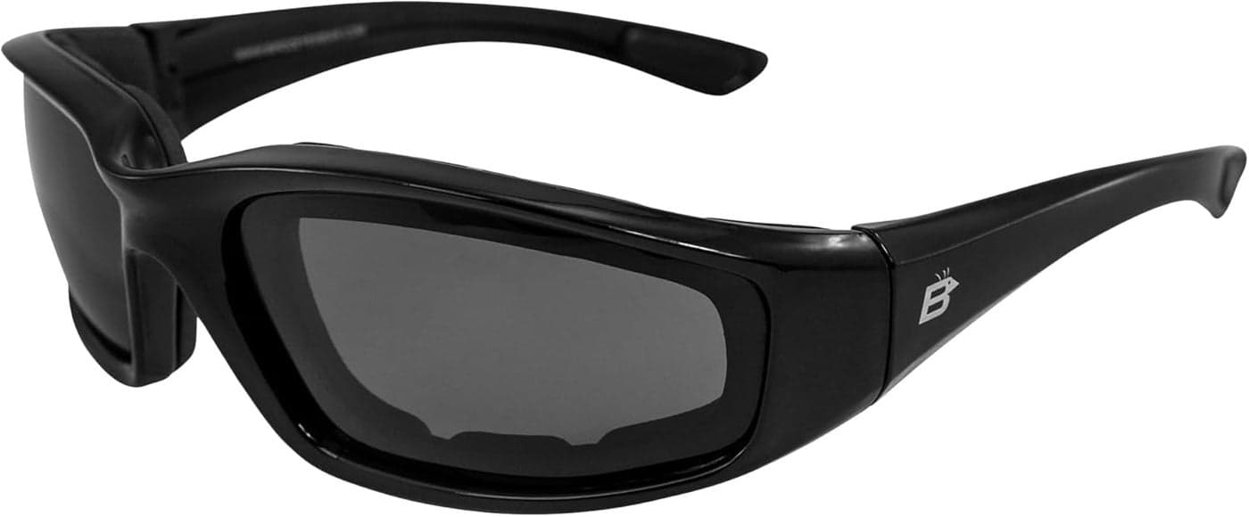Birdz Eyewear Oriole Padded Motorcycle Glasses - Black Frame/Clear Lens
