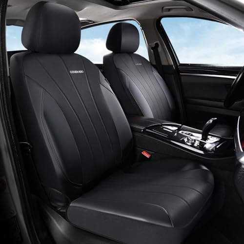 Coverado Car Seat Covers Front Seats Automotive Seat Covers 2 Pack Leather Car Seat Covers AirbagCompatible SpillProof Design Black Seat Covers for SUV Sedan Truck