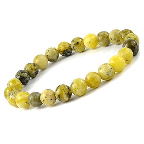 Reiki Crystal Products Serpentine Bracelet Natural Crystal Stone 8mm Round Beads Bracelet for Unisex