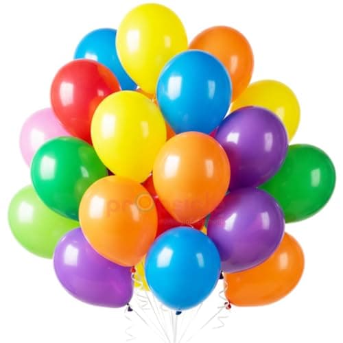 Propsicle 50 Pcs Multicolor Latex 12 inch Balloons for Birthday Decoration, Anniversary, Baby Shower, Graduation, Housewarming, Festival & Event Decor