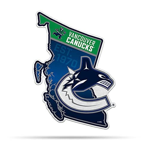 Rico Industries NHL Vancouver Canucks State Shape Shape Cut Pennant - Home and Living Room Décor - Soft Felt EZ to Hang