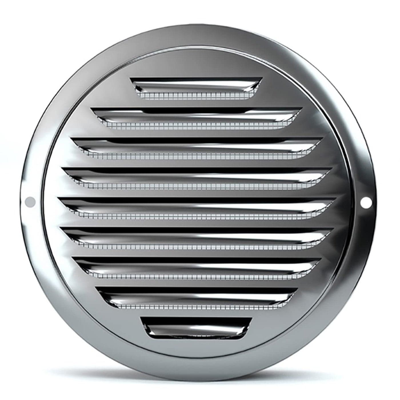 4 Stainless Steel Air Vents Round Louver Grille Vent Cover Wall Ventilation Outlet Soffit Vents with Builtin Screen Mesh for House 4 Inch