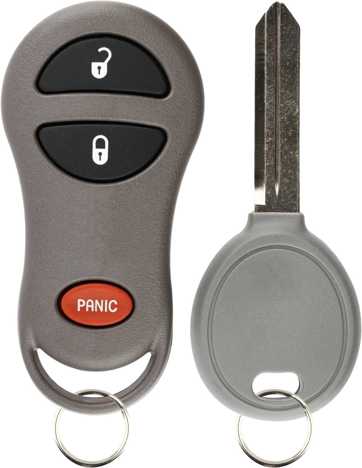 KeylessOption Keyless Entry Remote Fob Uncut Ignition Car Key Replacement for Jeep 56036860 GQ43VT9T