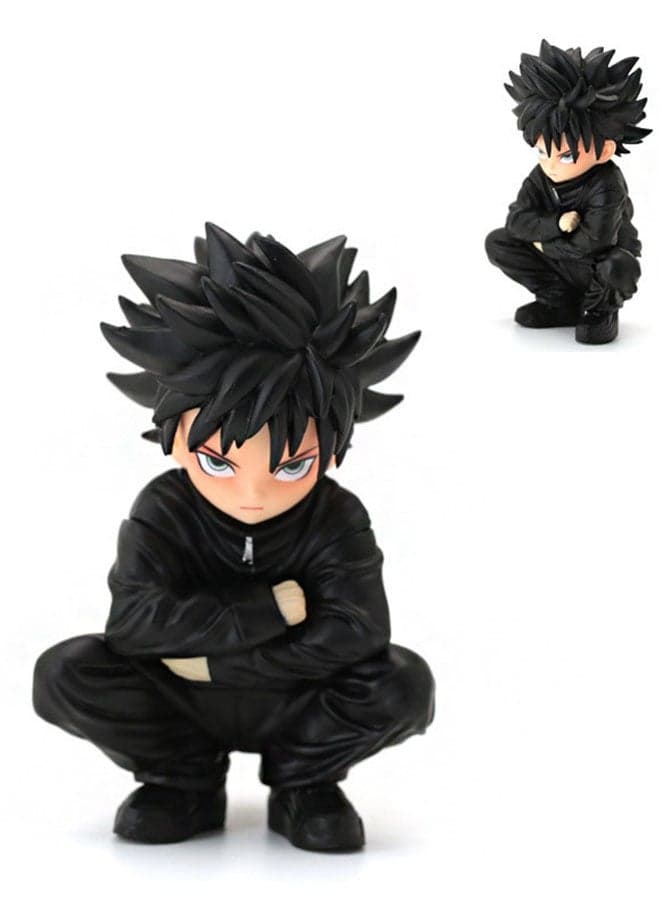 Jujutsu Kaisen Megumi Fushiguro Figure Model – Jujutsu Kaisen Figure, Squatting Pose Squatting Pose Megumi Fushiguro Anime Figure Model, Statue Doll, Desktop Ornament, Birthday Gift For Adults Boys And Girls, 13cm