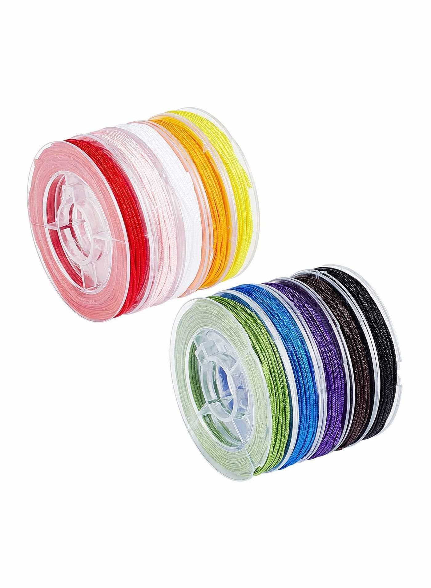 Colorful Chinese Knotting Cord Braided Nylon Beading Kumihimo Macrame Thread String Blinds String, 45m Long in Each Color