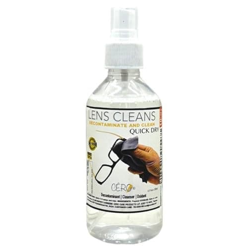 Cero ® Lens Cleans, Quick Dry Spectacles Cleaner Spray, Easily Removes Finger Print Marks, Oil Stains And Other Scaling, Quick Dry Liquid, Convenient Spectacle Cleaner Spray Bottle - (200ml)