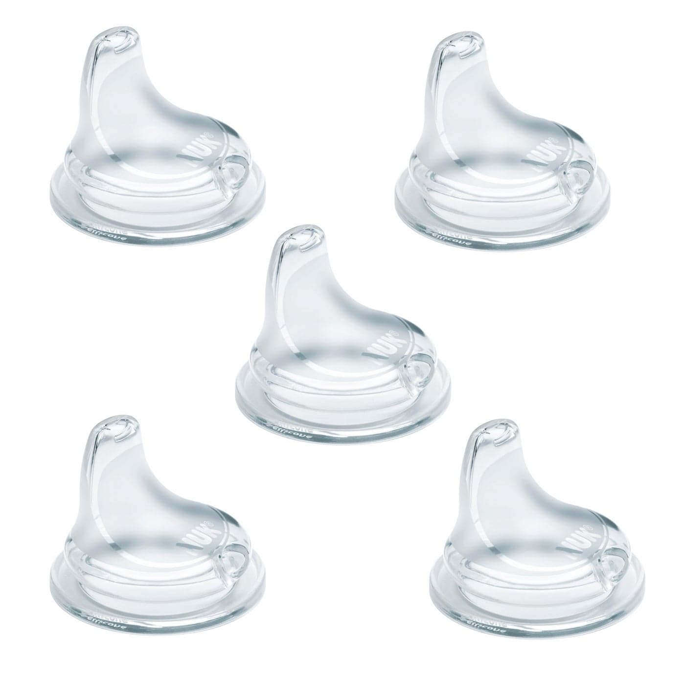 NUK Replacement Silicone Spout for All NUK Active and Learner Cups Clear Pack of 5