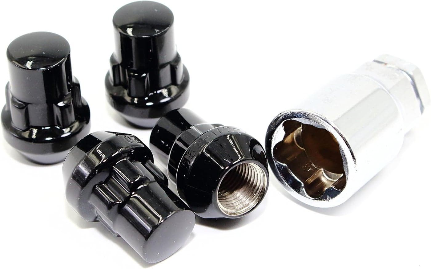Veritek Performance Black Acorn Bulge Tuner Wheel Locks