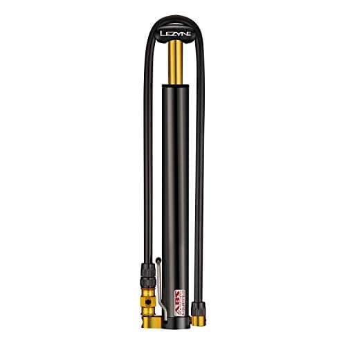 LEZYNE High Volume Bicycle Portable Floor Pump, Black, CNC Machined, ABS Flip Chuck, Presta/Schrader, No Gauge, 90 psi, Included Speed Chuck, Foot Peg, Foot Spot, Unisex, Imported