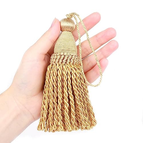 Fenghuangwu 2 Pcs 6 Large Key Tassel with 43 Loop Elegant Hand Crafted Tassels