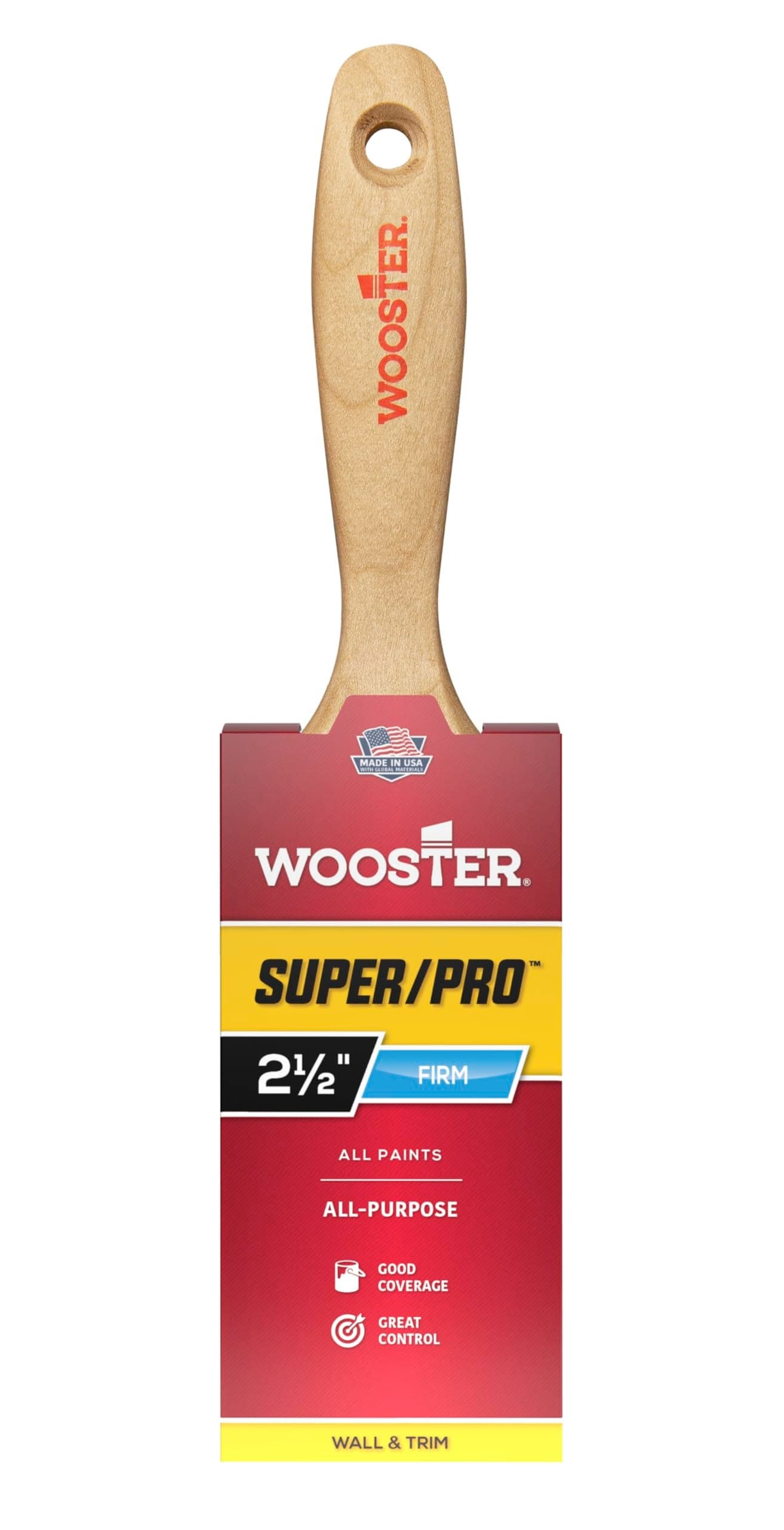 Wooster 9120J41040024 Brush J4104212 SuperPro Ermine Paintbrush 212Inch 25 Inch Gold