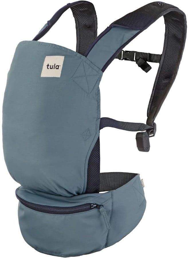 Tula Ba Lite Compact Baby Carrier, Ultra Compact and Lightweight, Convenient Carry Pouch, Ergonomic and Multiple Positions for 12 – 30 pounds (Slate)