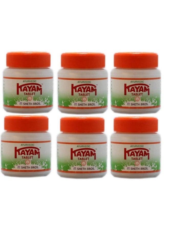 SHETH BROS Ayurvedic Kayam Tablet - 30 Tablets PACK OF 6