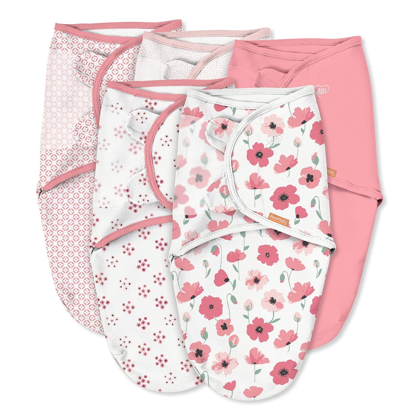 SwaddleMe Original Swaddle Size SmallMedium 03 Months 5Pack Pretty Poppy