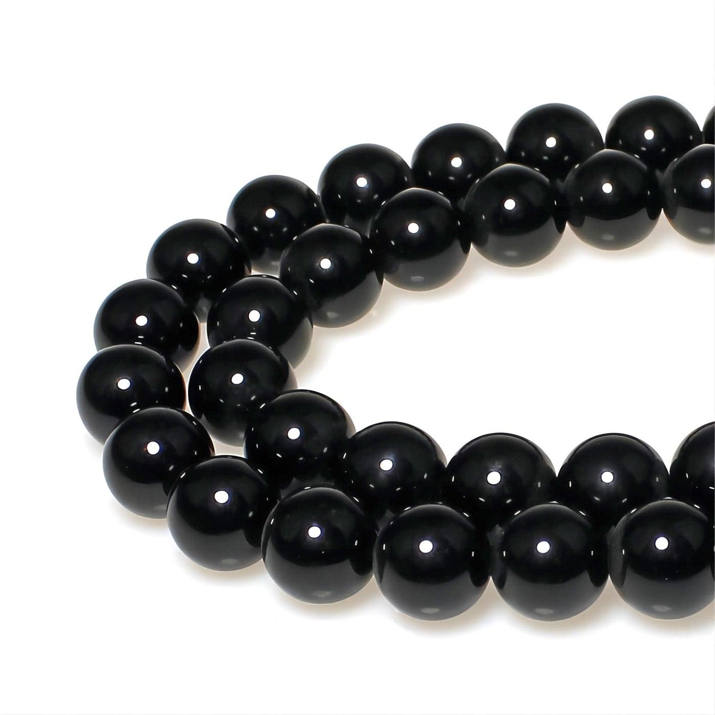 MJDCB Natural Stone Bead Black Onyx Gemstone Loose Beads for Jewelry Making Bracelet Necklace 6mm